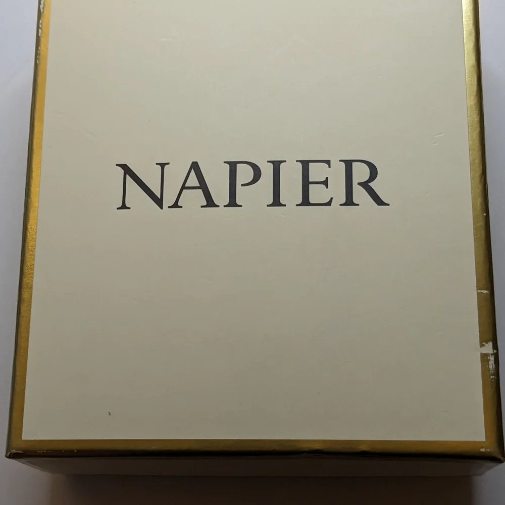NWT Napier Christmas Stocking‎ Brooch Red Enamel Rhinestones Holiday Pin